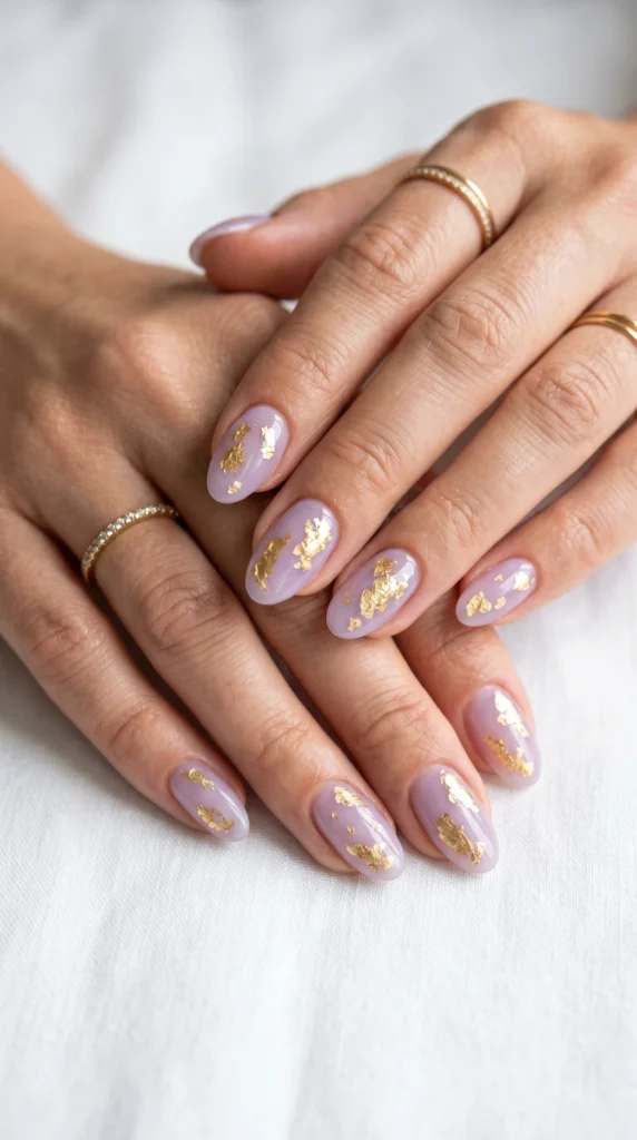 Short square matte mint nails with gold metallic stud grid pattern accent, geometric soft girl nail art idea