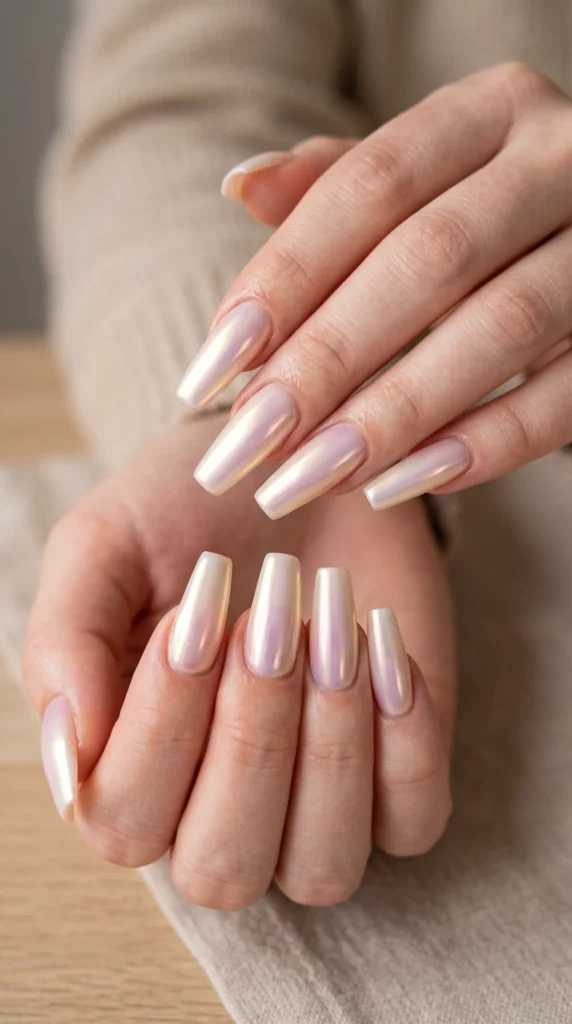 A woman's hands holding a pair of nail polish.