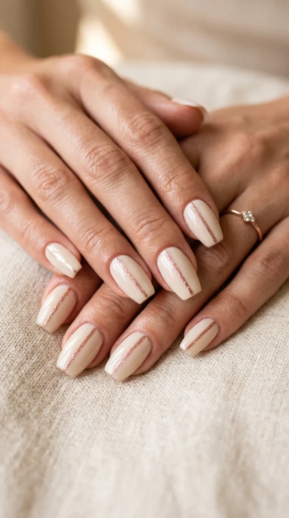 A woman's hand with a ring on her finger.