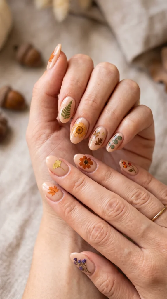 A woman with painted nails and a ring on her finger.