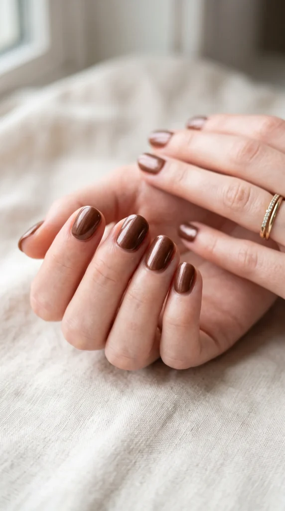 A woman's hand with a ring on her finger.