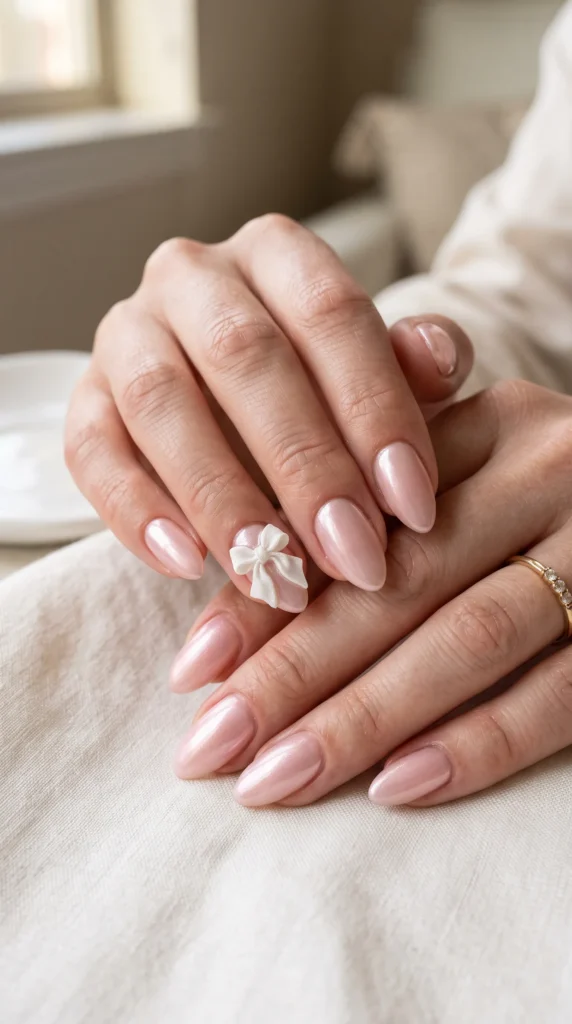 A person's hand with a ring on the pinky finger.