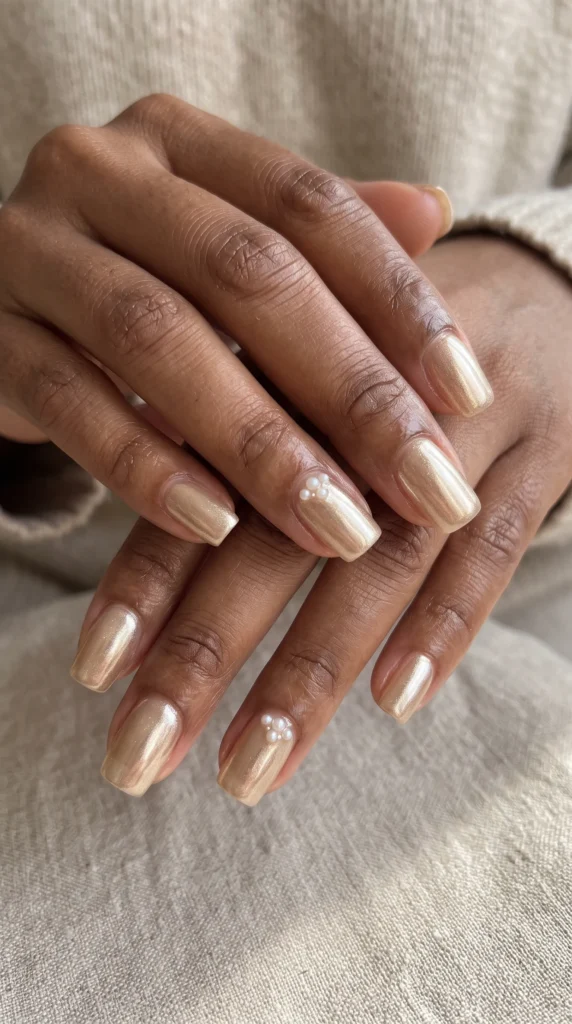 A woman's hands with nail polish on the fingernails.